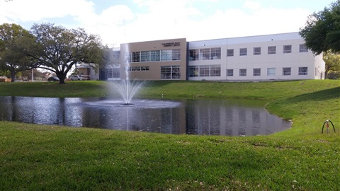 North facade of the Clearwater East Community Library at St. Petersburg College