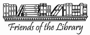 Friends of the Clearwater Library logo. Books on shelf.