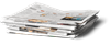Newspapers in a stack
